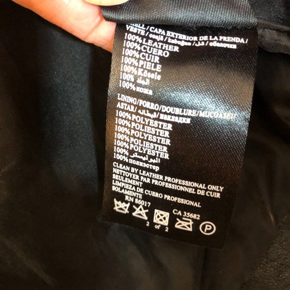 BEBE Genuine Leather Moto Style Jacket Black Size S - Picture 6 of 16